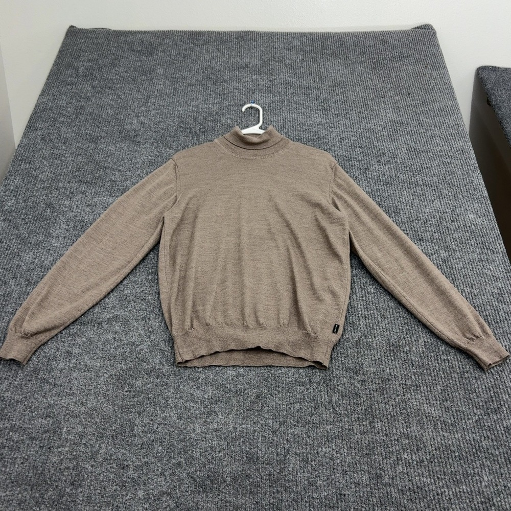Sand Copenhagen Sweater Mens XL Brown Merino Wool Turtleneck Minimalist Luxury